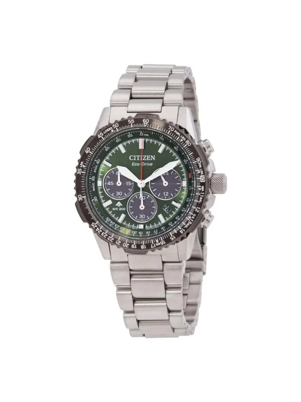 NWT Citizen Promaster Navihawk Chronograph Khaki Green Dial Men's Watch
